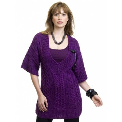 KNITTING PATTERN - Caron Simply Soft - Cabled Tunic