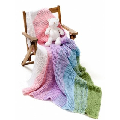 KNITTING PATTERN - Caron - Gradient Garter Baby Blanket