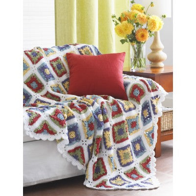 CROCHET PATTERN - Lily Sugar 'N Cream - Country Granny Blanket Crochet Pattern