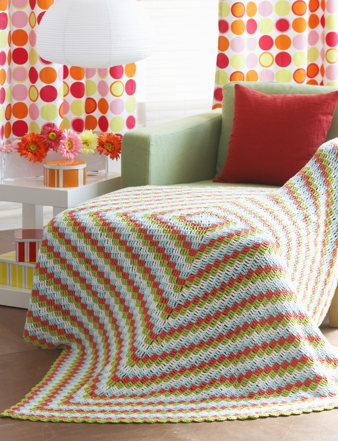 KNITTING PATTERN - Lily Sugar 'n Cream Cottage Throw