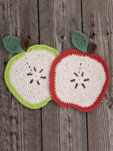 CROCHET PATTERN - Lily Sugar 'N Cream Apple A Day Dishcloth
