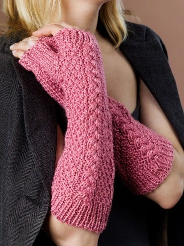 KNITTING PATTERN - Caron Simply Soft Fingerless Gloves
