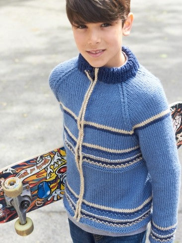 KNITTING PATTERN - Caron Simply Soft Getting Cold Zip Jacket