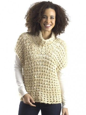 CROCHET PATTERN - Caron Simply Soft Cowl Vest