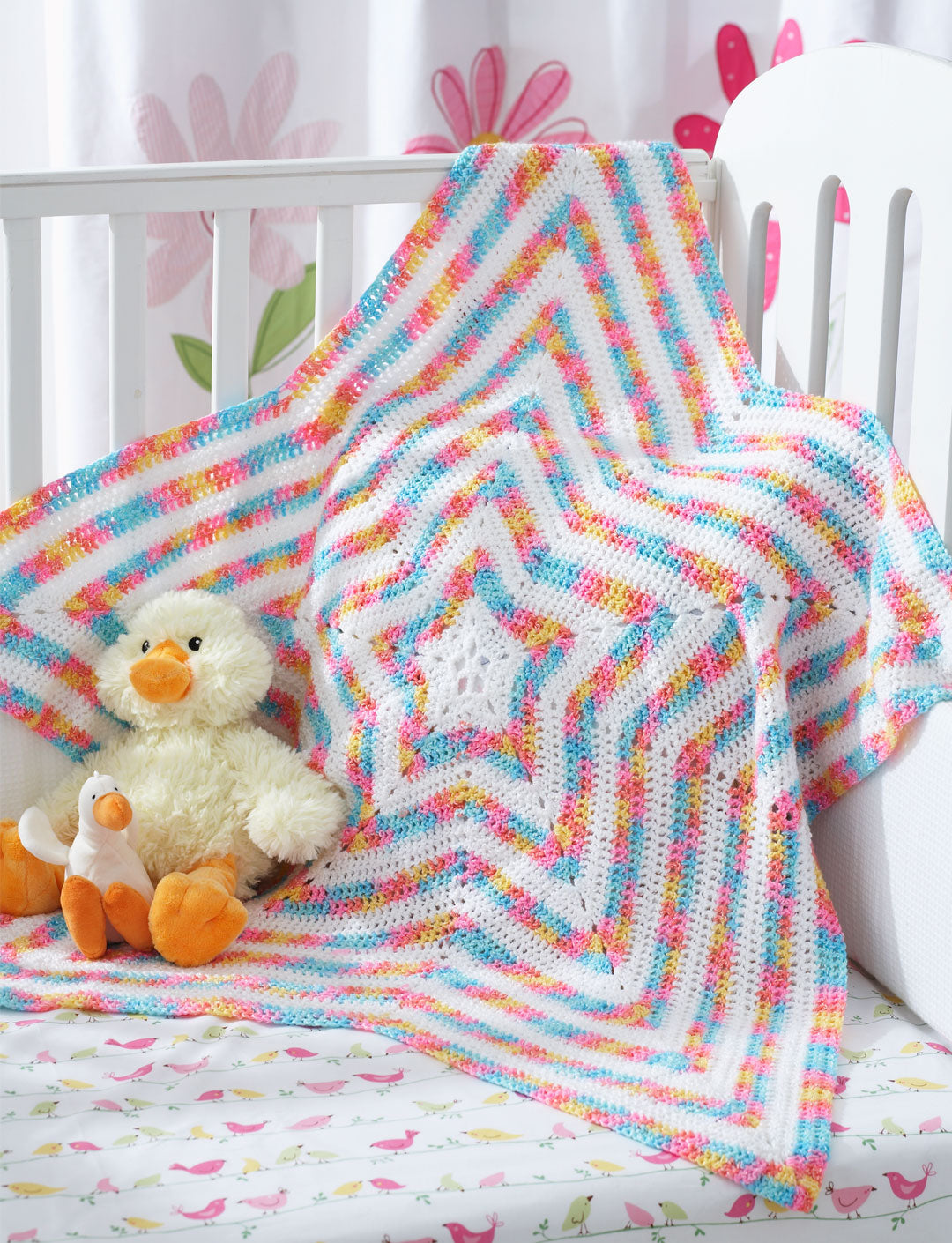 CROCHET PATTERN - Spinrite Baby Co-ordinates Star Blanket 51069 - Readicut
