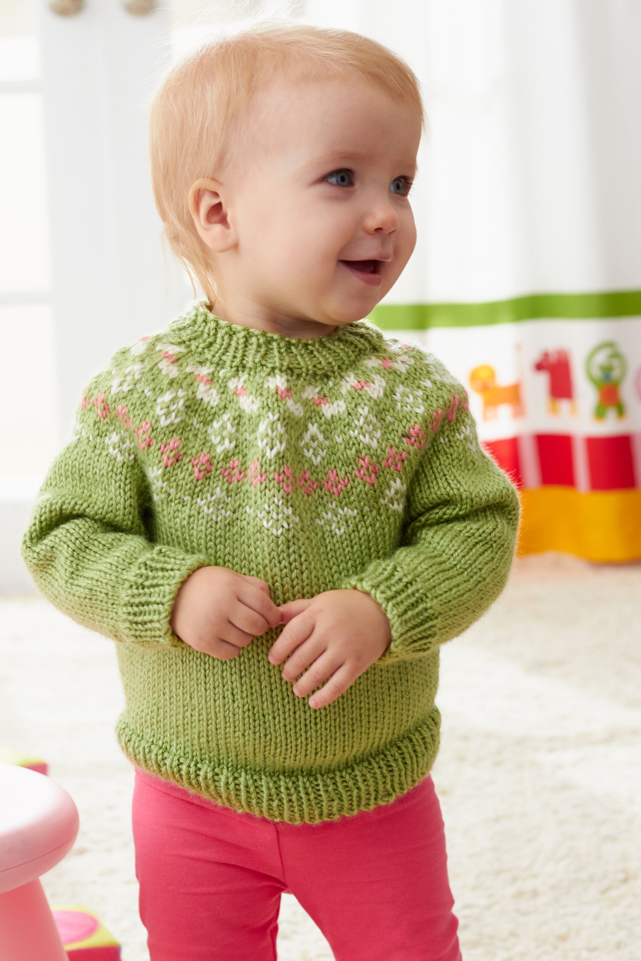 KNITTING PATTERN - Girls Garden Flowers Yoke