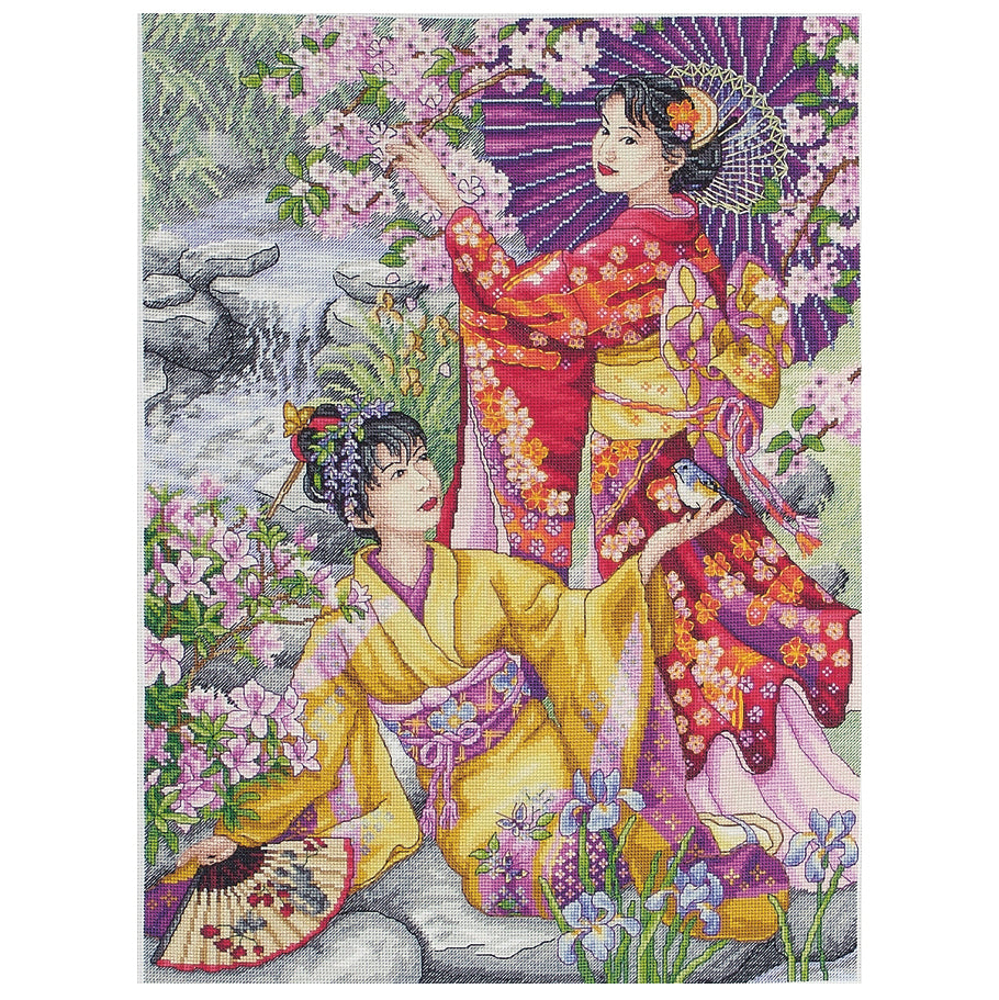 Counted Cross Stitch Kit: Maia Collection: Geishas