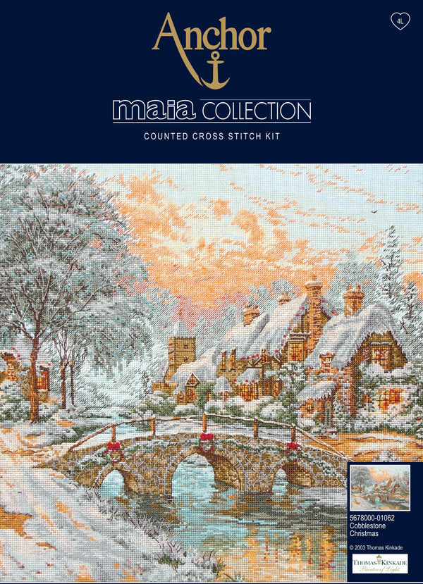 Counted Cross Stitch Kit: Maia Collection: Cobblestone Christmas