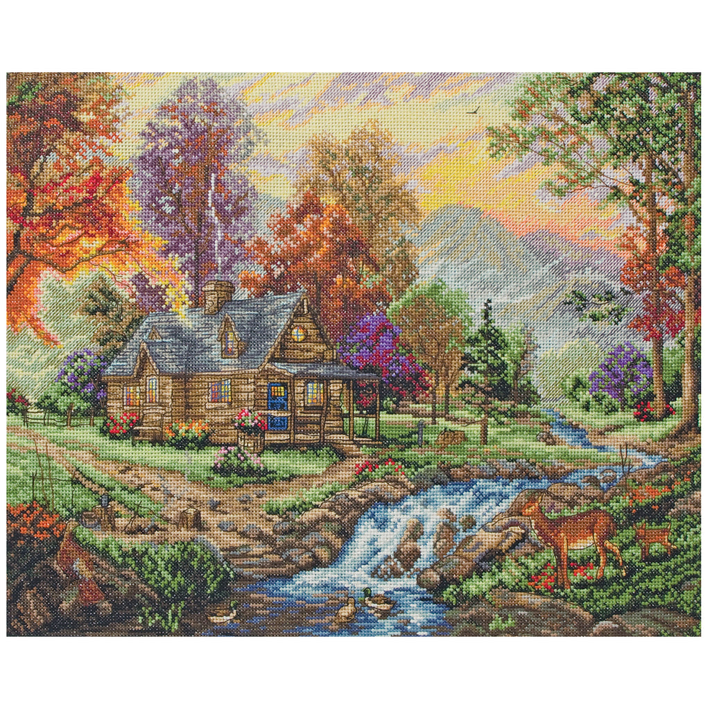 Counted Cross Stitch Kit: Maia Collection: Mountain Retreat