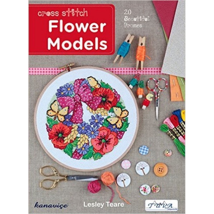 Cross Stitch Flower Models - 20 Beautiful Frames by Lesley Teare