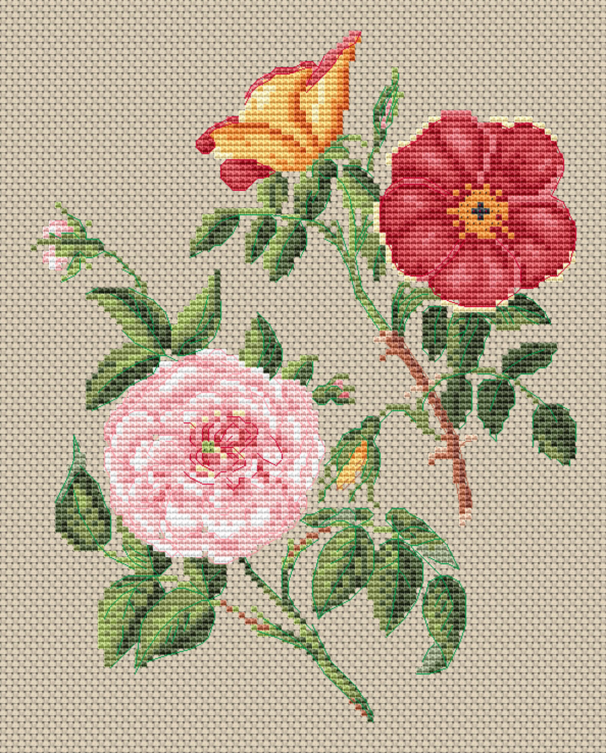 Floragenius Cross Stitch Kits - Copper & Virgin Rose by Stark