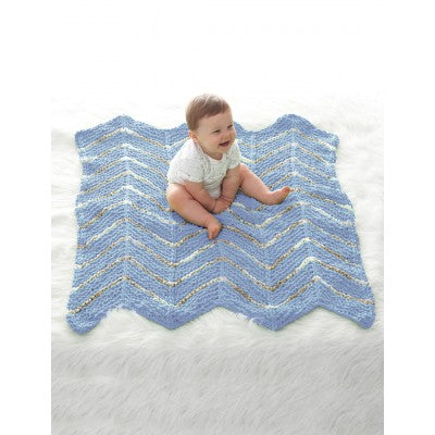 KNITTNG PATTERN - Baby Blanket - Smooth Sailing Baby Waves Knitting Pattern