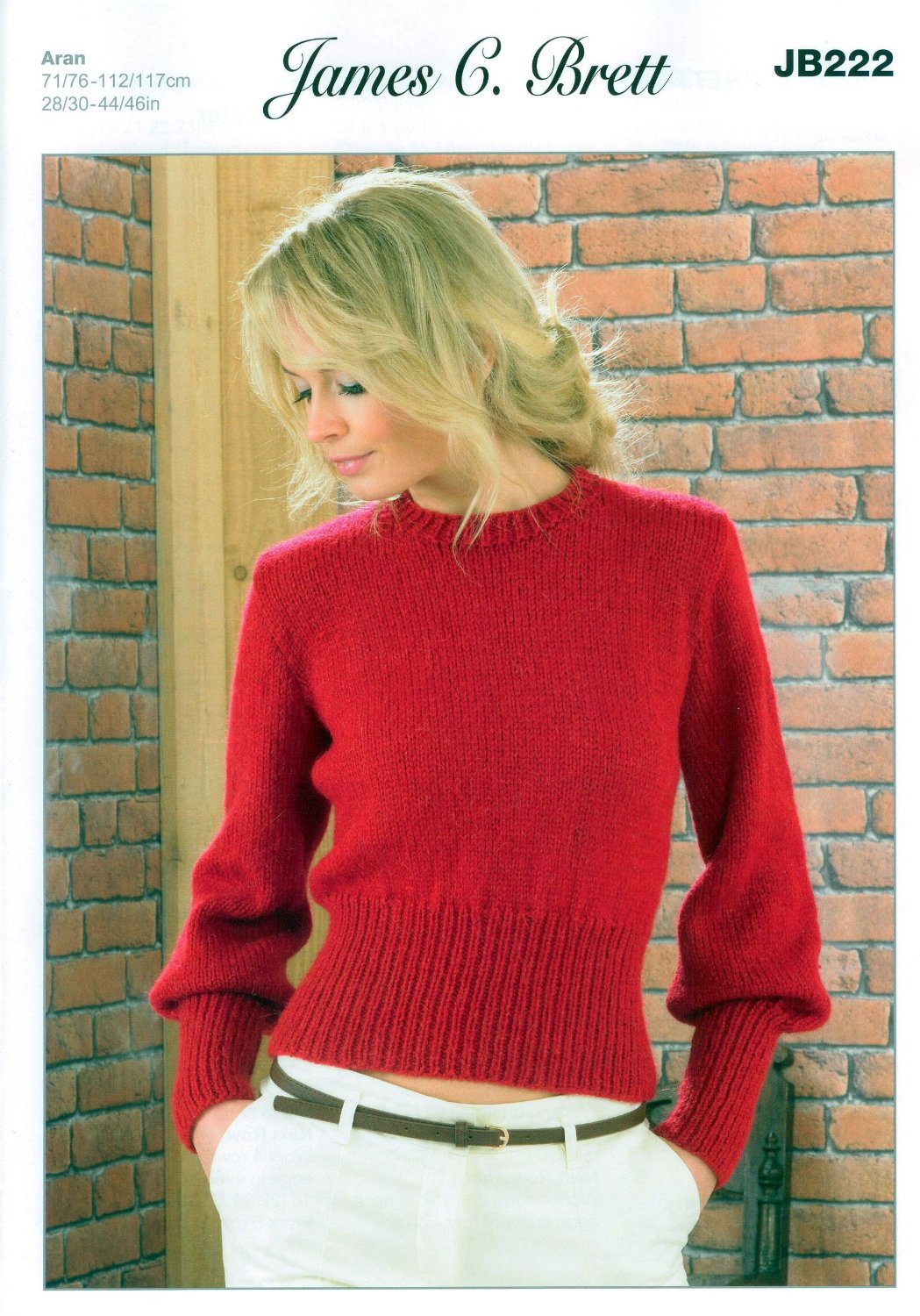 KNITTING PATTERN - Aztec Aran - Sweater JB222