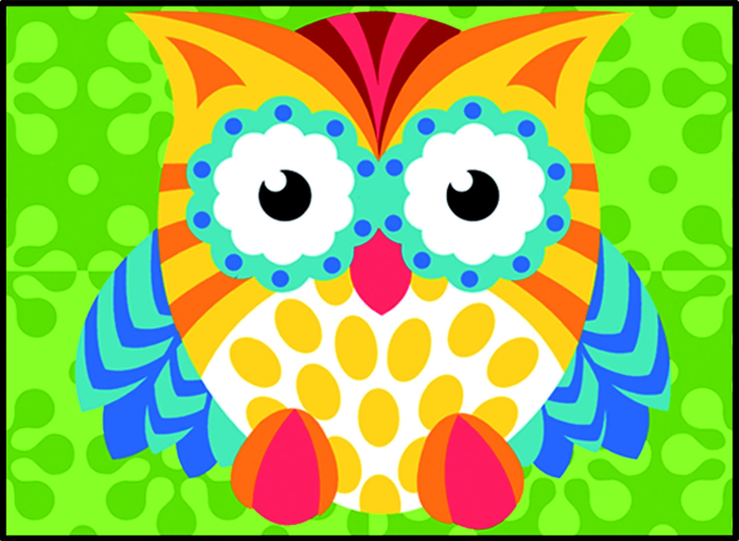 SEG Printed Tapestry Canvas - 30 x 40cm - Yellow Owl