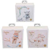 Set of 3 Crochet Kits: Baby Pure Cotton: Amigurumi Sheep, Hippo & Rabbit