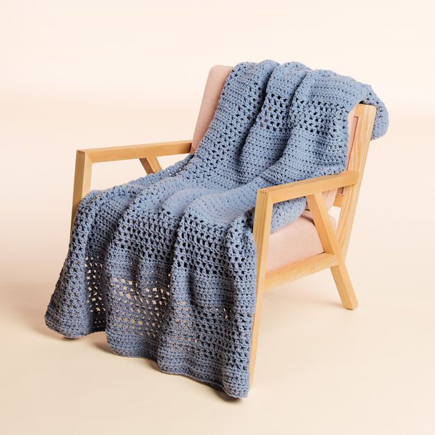 Bernat Forever Fleece Simple Framed Crochet Blanket (Digital Download)