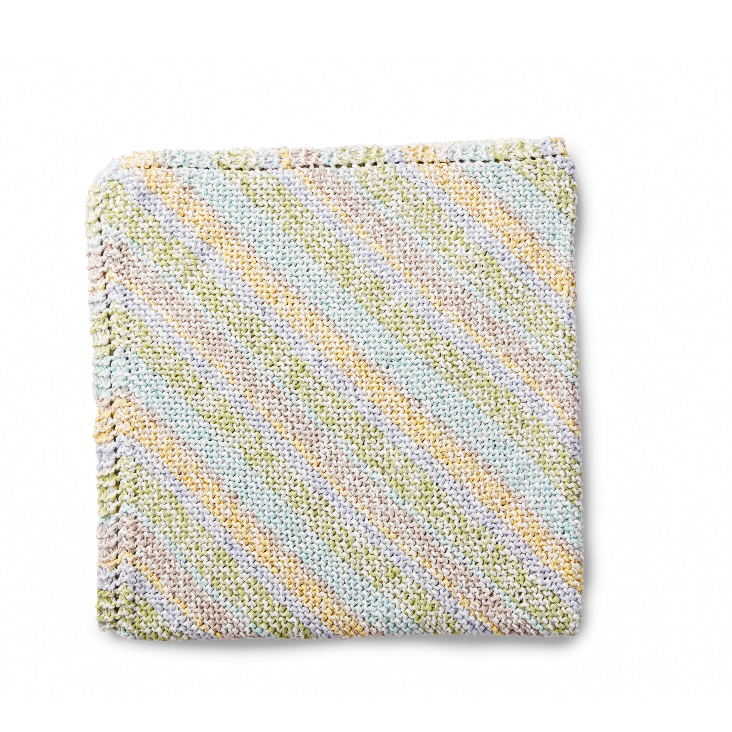KNITTING PATTERN DOWNLOAD - Bernat Baby Marly Diagonal Stripes Knit Baby Blanket