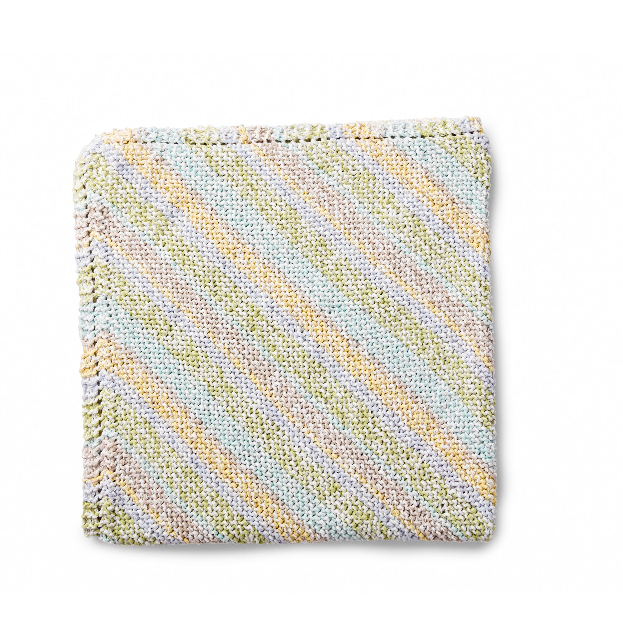KNITTING PATTERN DOWNLOAD - Bernat Baby Marly Diagonal Stripes Knit Baby Blanket