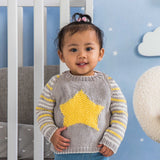 KNITTING PATTERN DOWNLOAD - Bernat Star Knit Baby Pullover