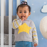 KNITTING PATTERN DOWNLOAD - Bernat Star Knit Baby Pullover