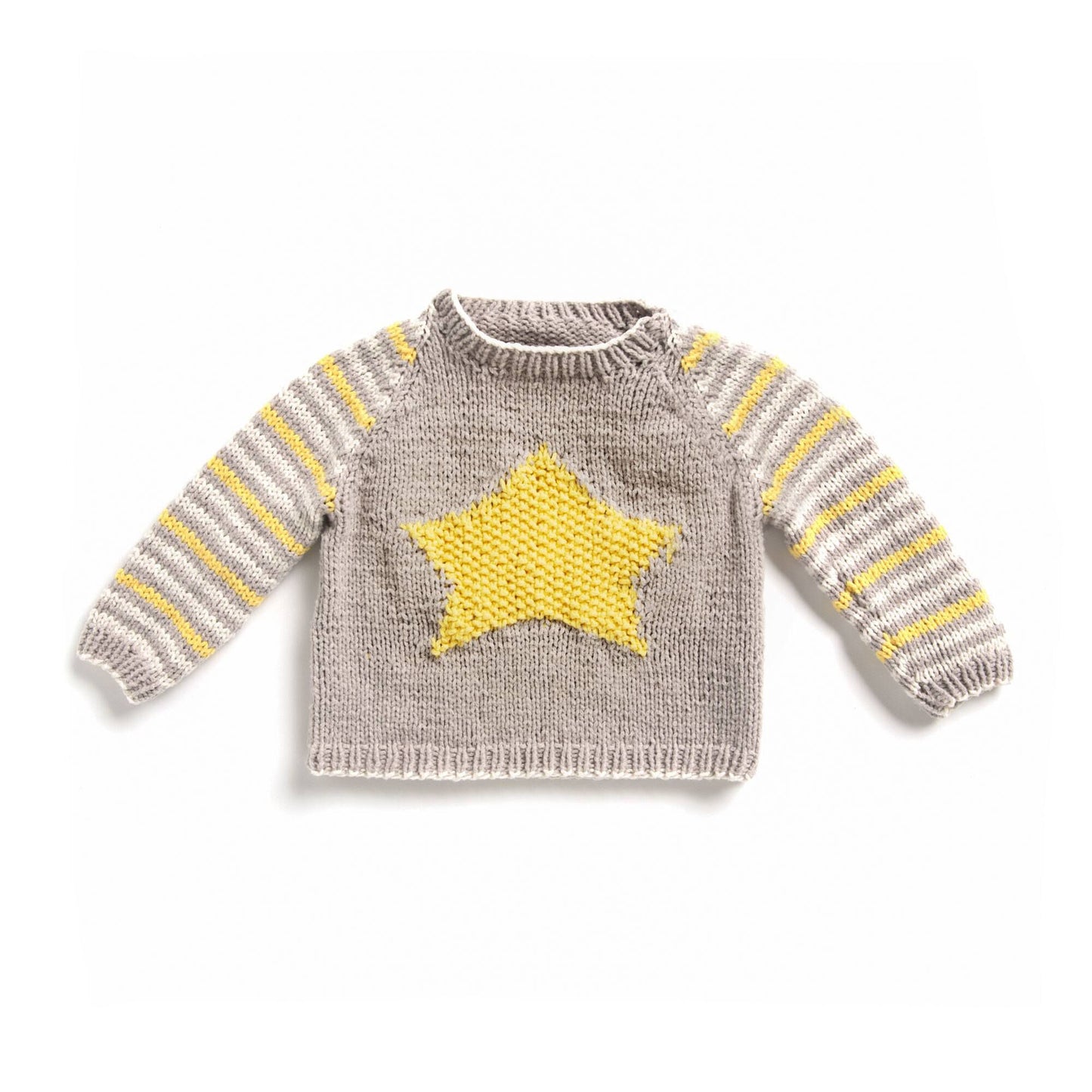 KNITTING PATTERN DOWNLOAD - Bernat Star Knit Baby Pullover