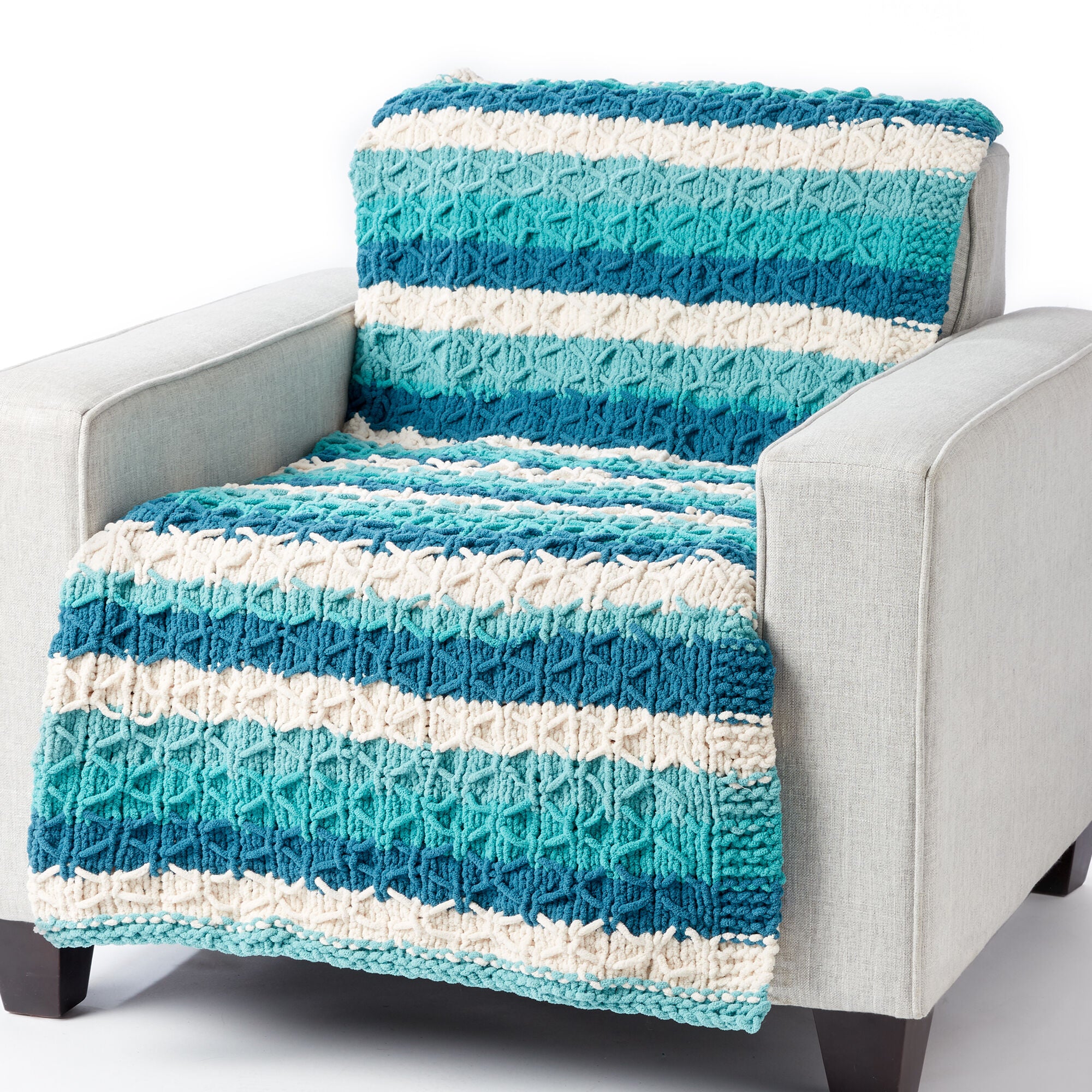 KNITTING PATTERN DOWNLOAD - Bernat Knit Quilted Blanket