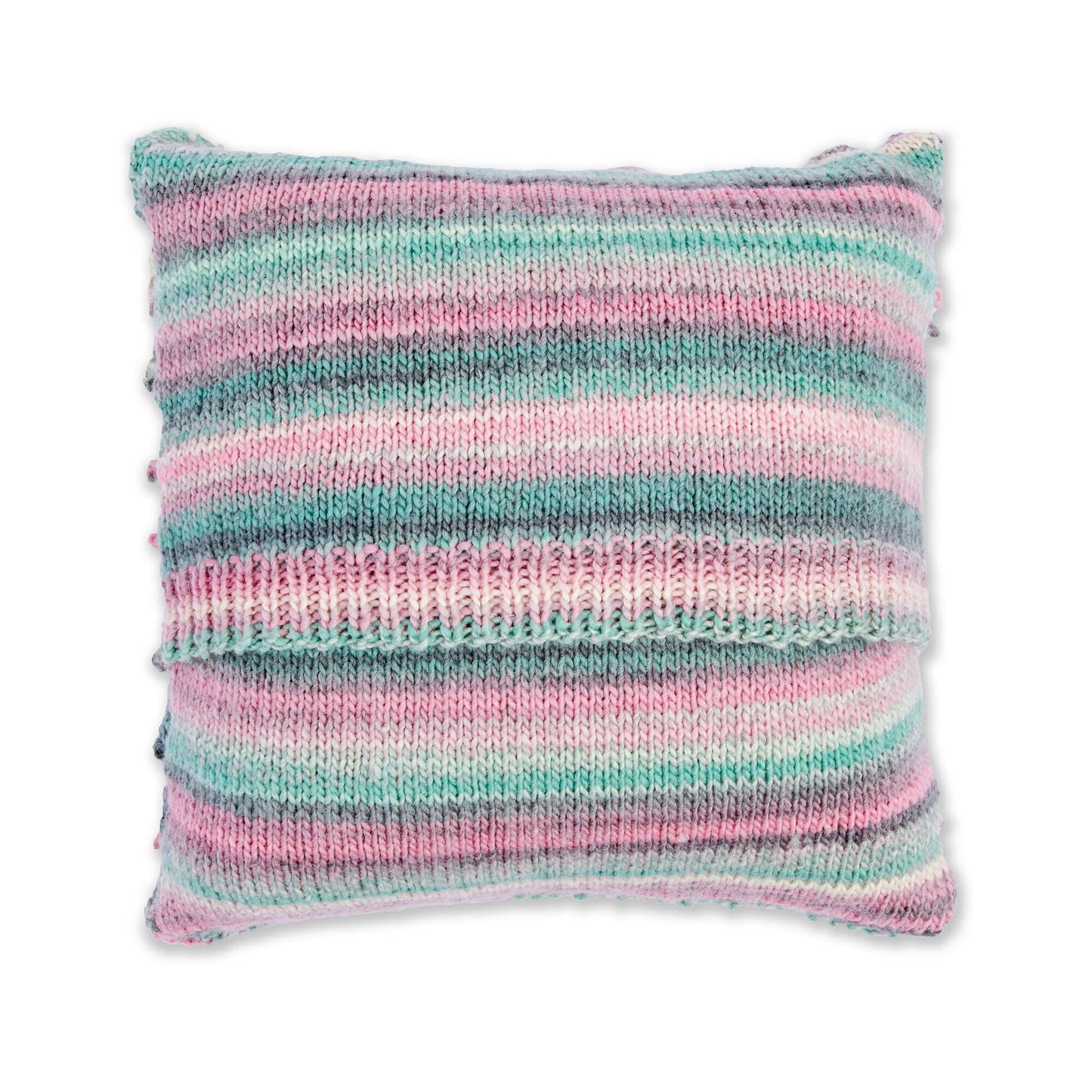 KNITTING PATTERN DOWNLOAD - Bernat Symphony Chevron & Entralac Knit Pillow