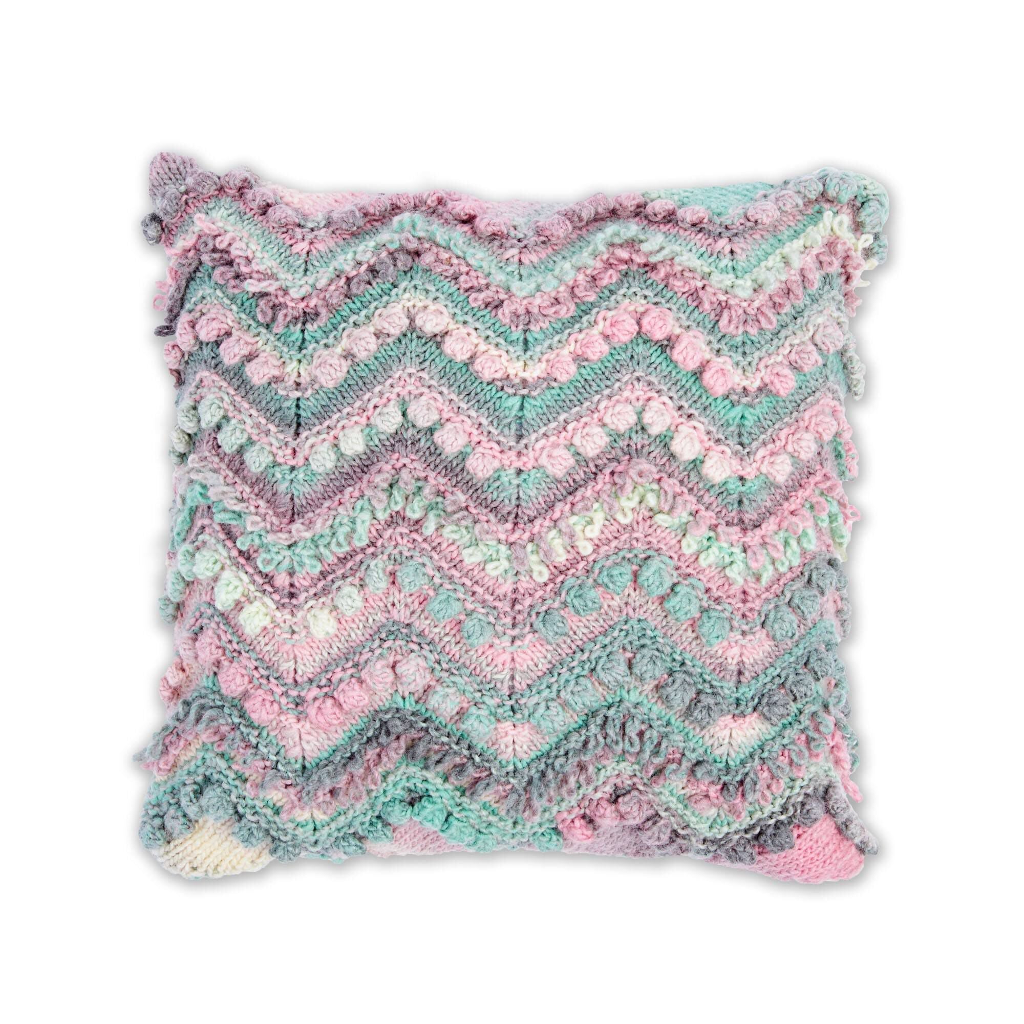 KNITTING PATTERN DOWNLOAD - Bernat Symphony Chevron & Entralac Knit Pillow
