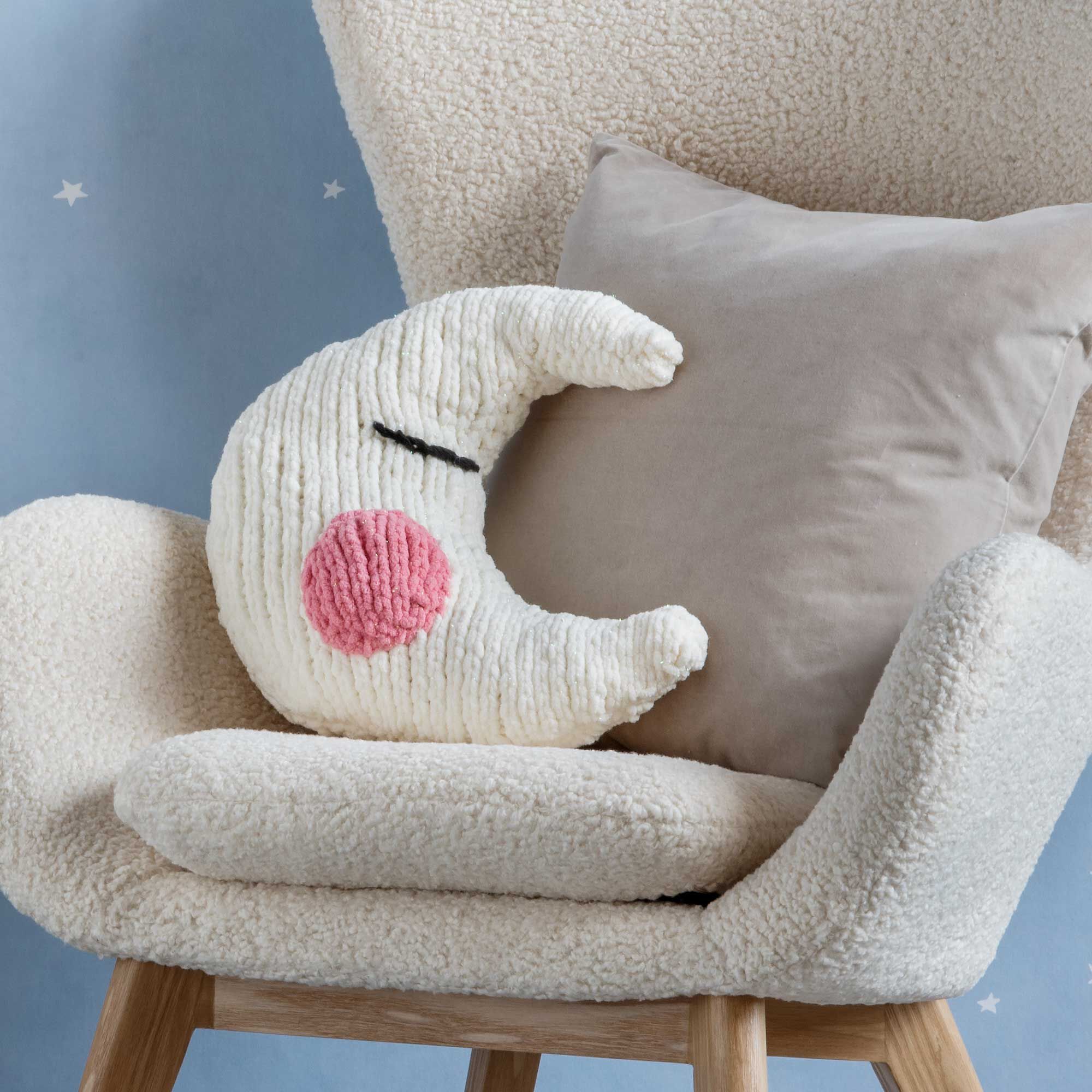 KNITTING PATTERN DOWNLOAD - Bernat Baby Blanket Knit Moon Baby Pillow
