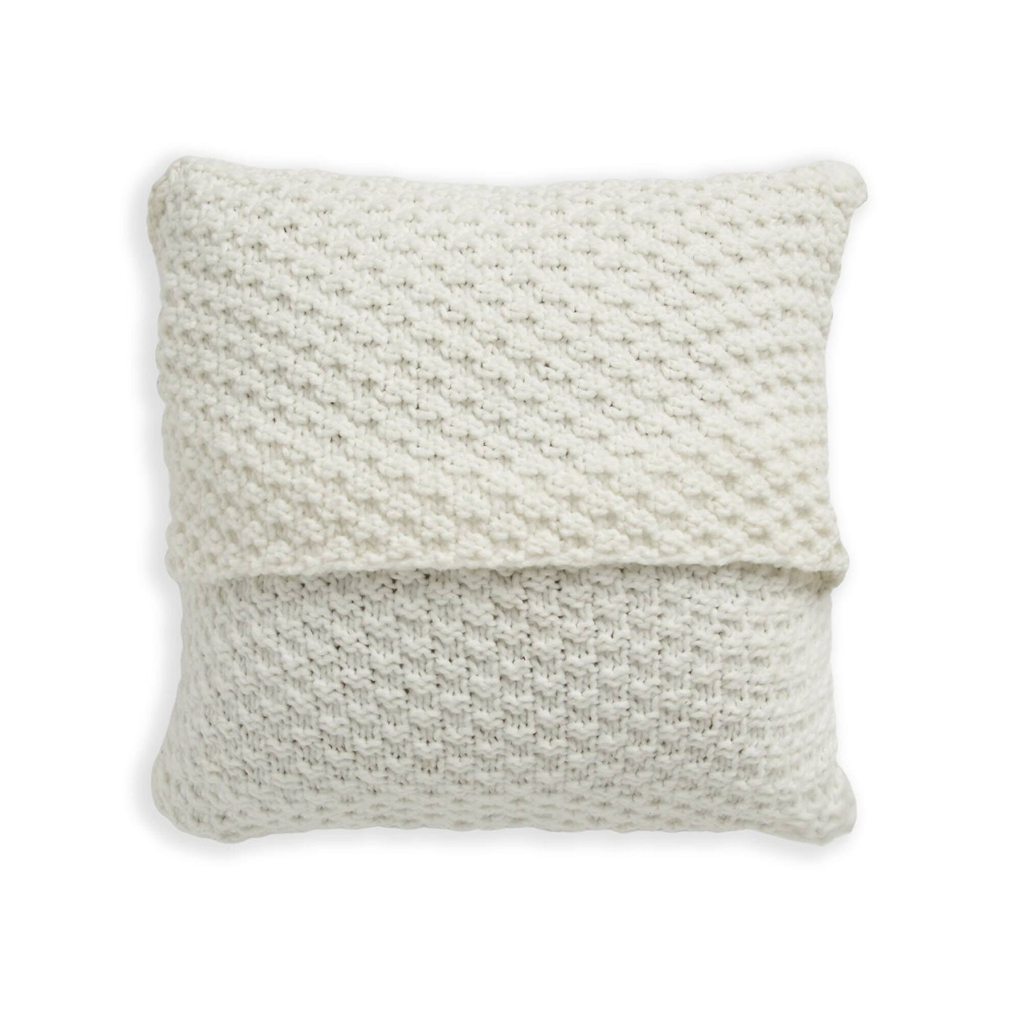 KNITTING PATTERN DOWNLOAD - Bernat Forever Fleece Check Border Knit Pillow