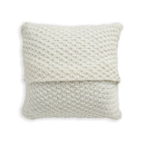 KNITTING PATTERN DOWNLOAD - Bernat Forever Fleece Check Border Knit Pillow