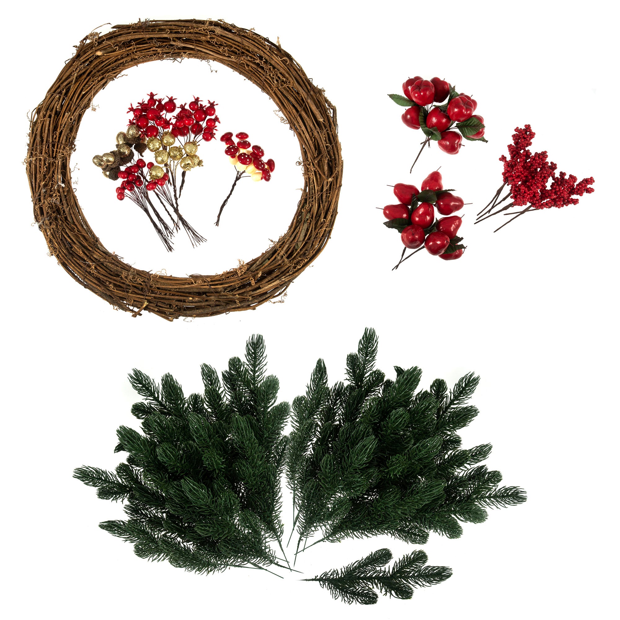 Wreath Kit: Winter Berry: 40cm