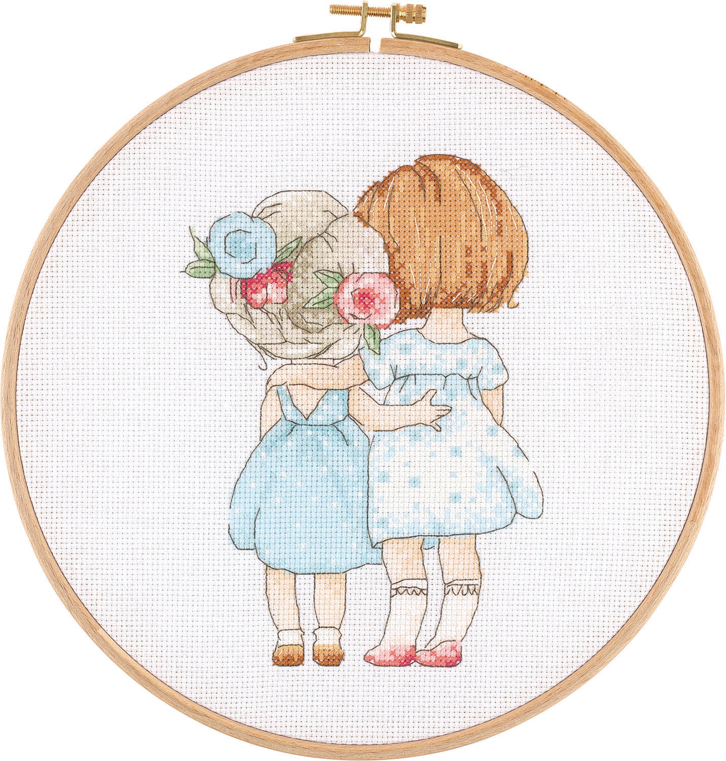 Counted Cross Stitch Hoop Kit - E2605 - Best Friends