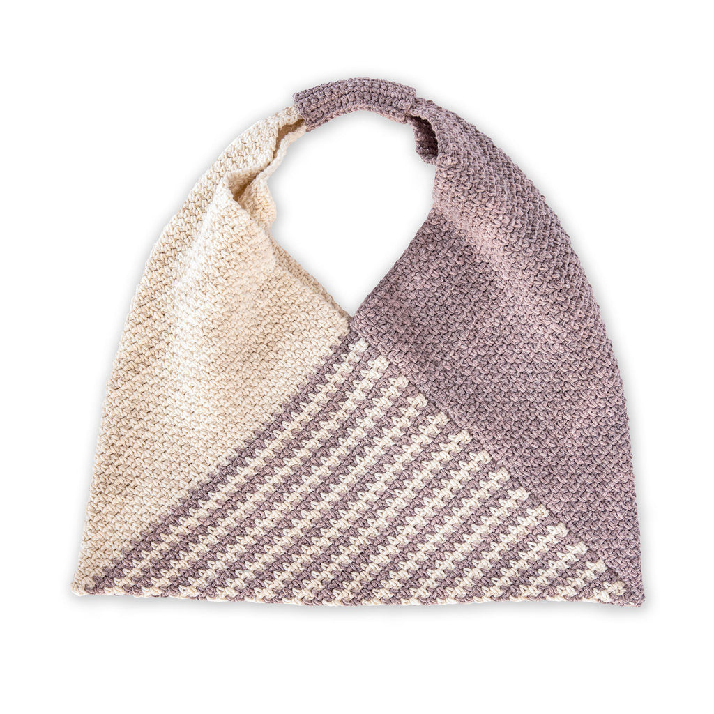 CROCHET KIT - Caron Angel Cakes Crochet Triangle Tote Bag