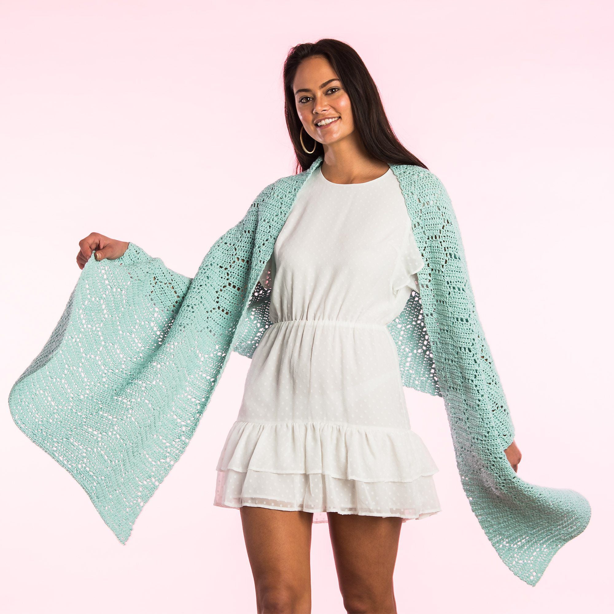 CROCHET KIT - Caron Hexagon Beehive Crochet Wrap