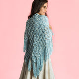 CROCHET PATTERN DOWNLOAD - Caron Mock-rame Crochet Fringed Shawl
