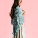 CROCHET PATTERN DOWNLOAD - Caron Mock-rame Crochet Fringed Shawl