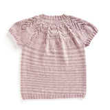 KNITTING PATTERN DOWNLOAD - Caron Knit Lace Yoke Tee
