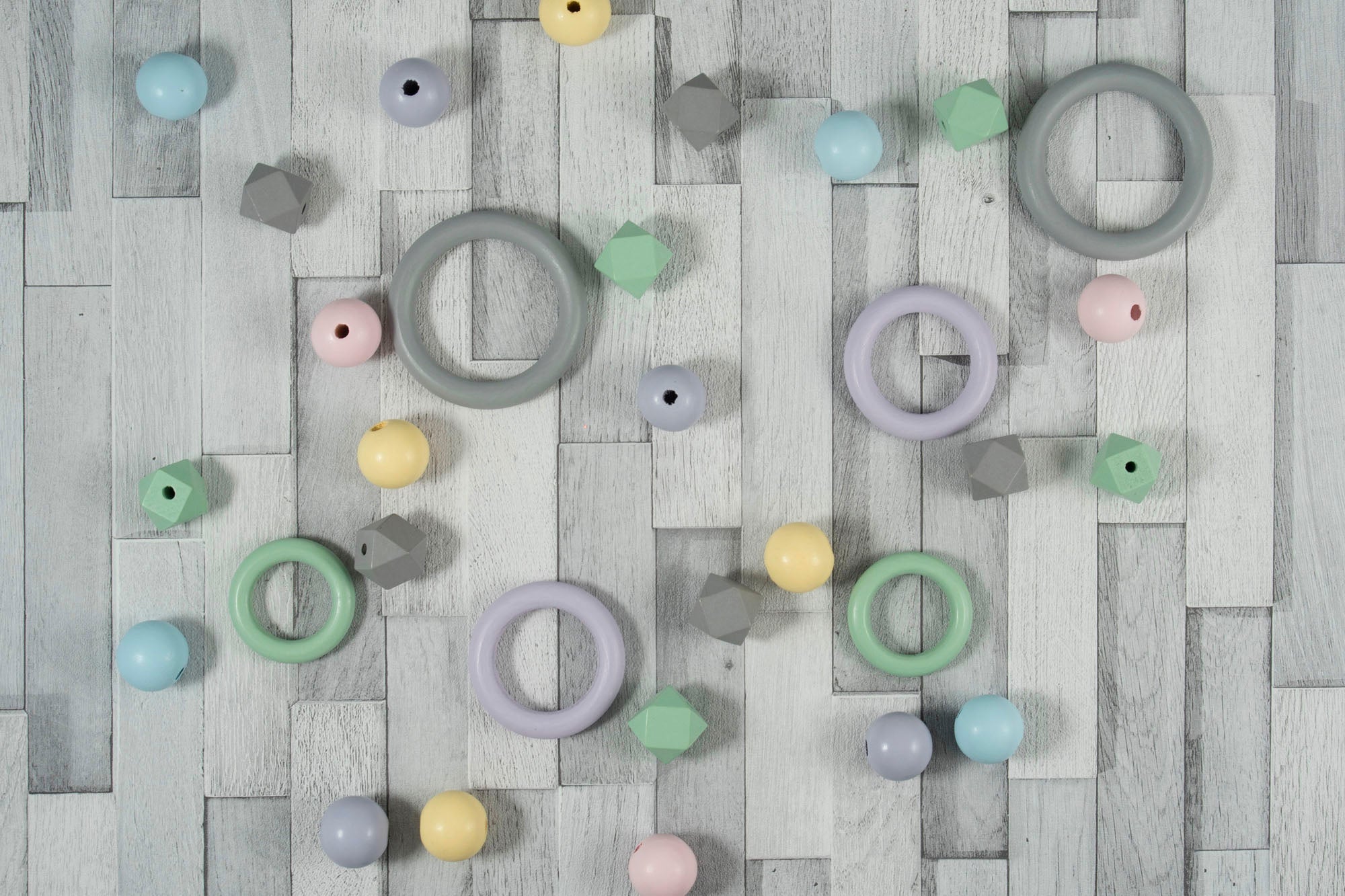 Wooden Craft Accessories Pack: 32 pieces: Assorted Colours