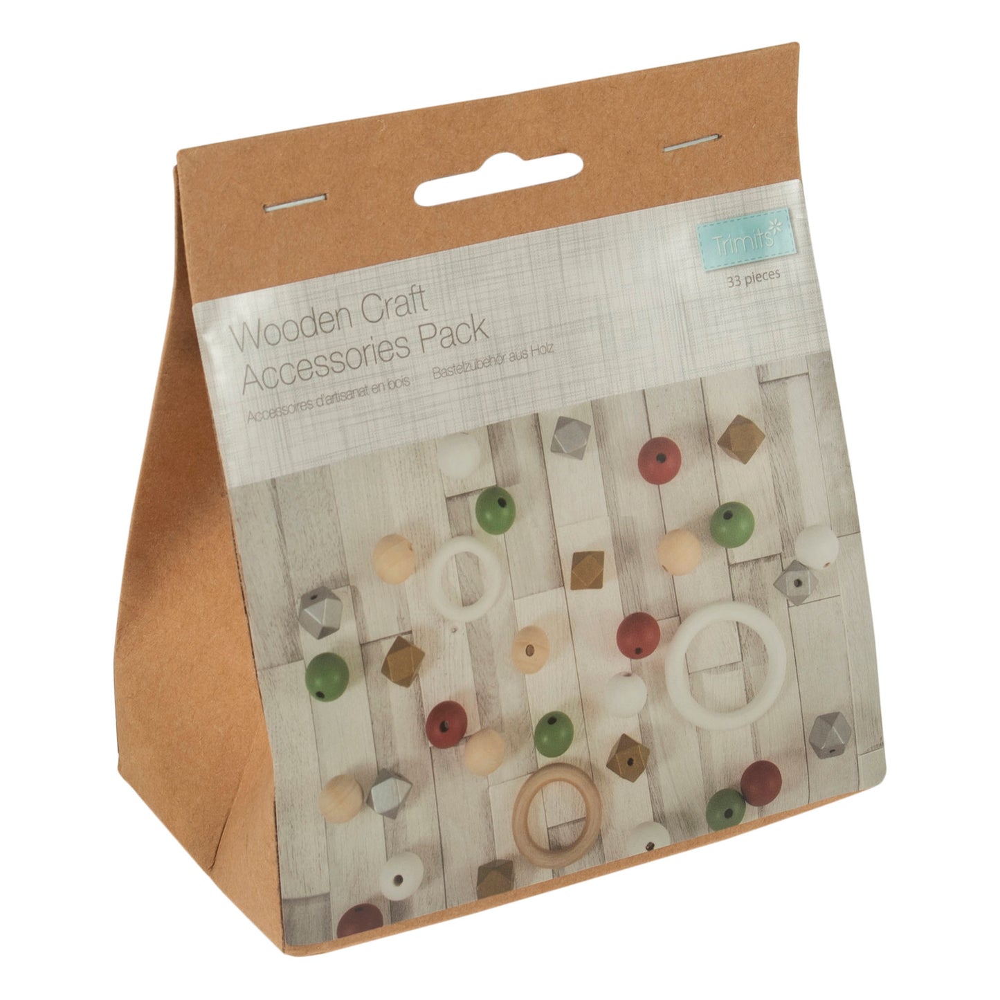 Macramé Wooden Accessories Starter Pack: Christmas: 33 Pieces