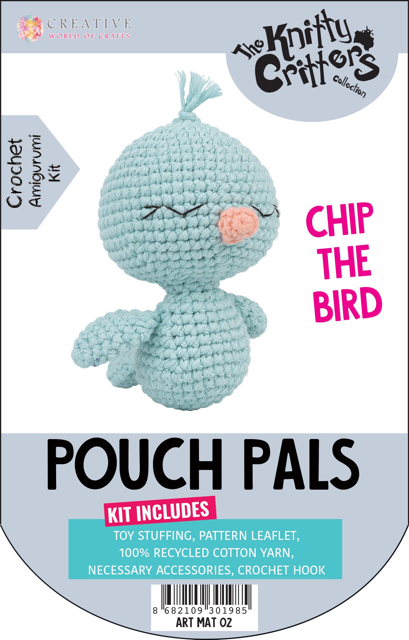 Knitty Critters - Pouch Pals - Chip The Bird