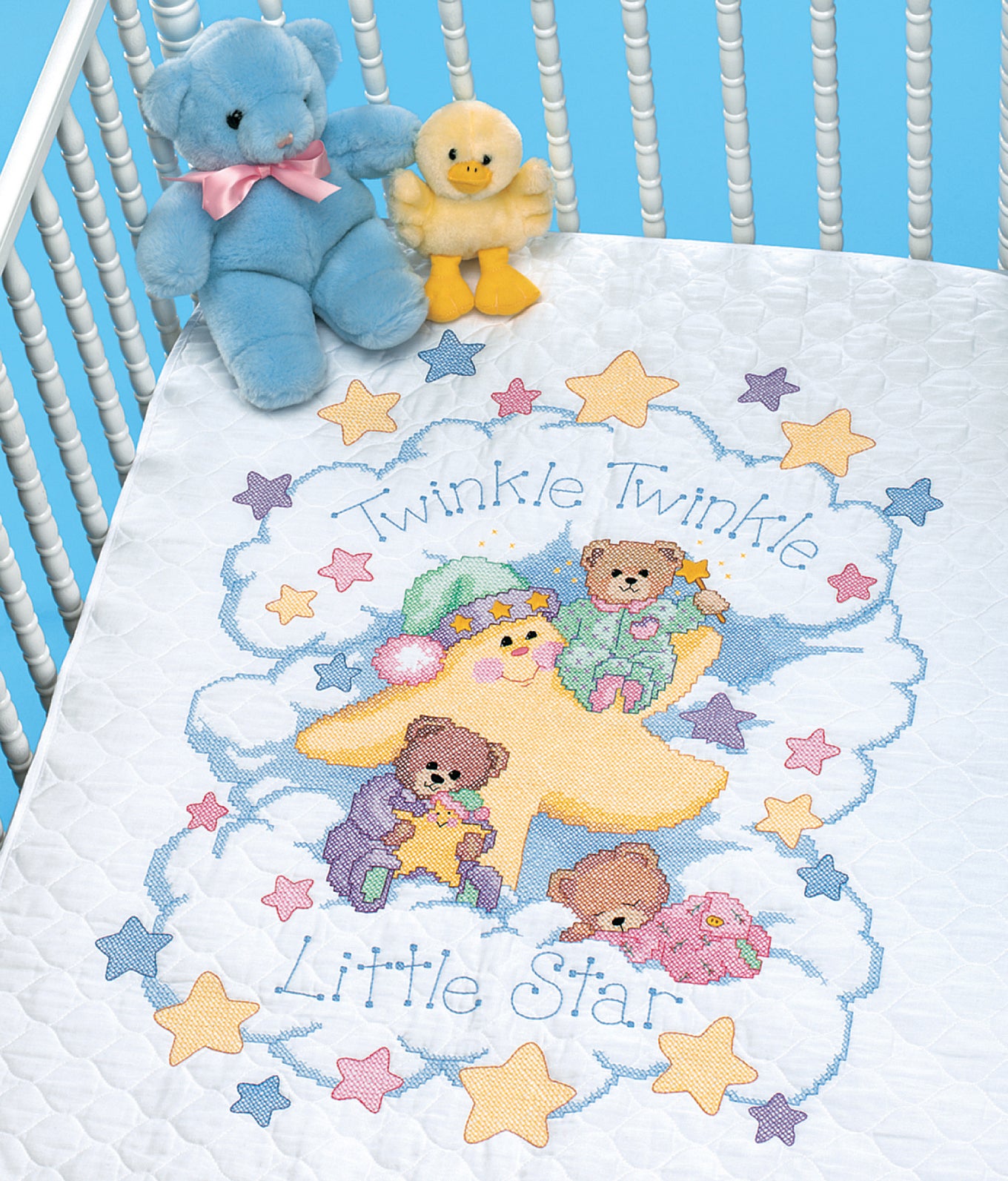 Stamped Cross Stitch Kit: Quilt: Twinkle Twinkle