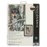 Stamped Cross Stitch Kit: Wintry Wolf