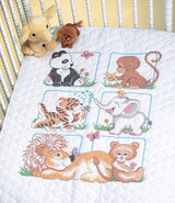 Stamped Cross Stitch Kit: Quilt: Animal Babes