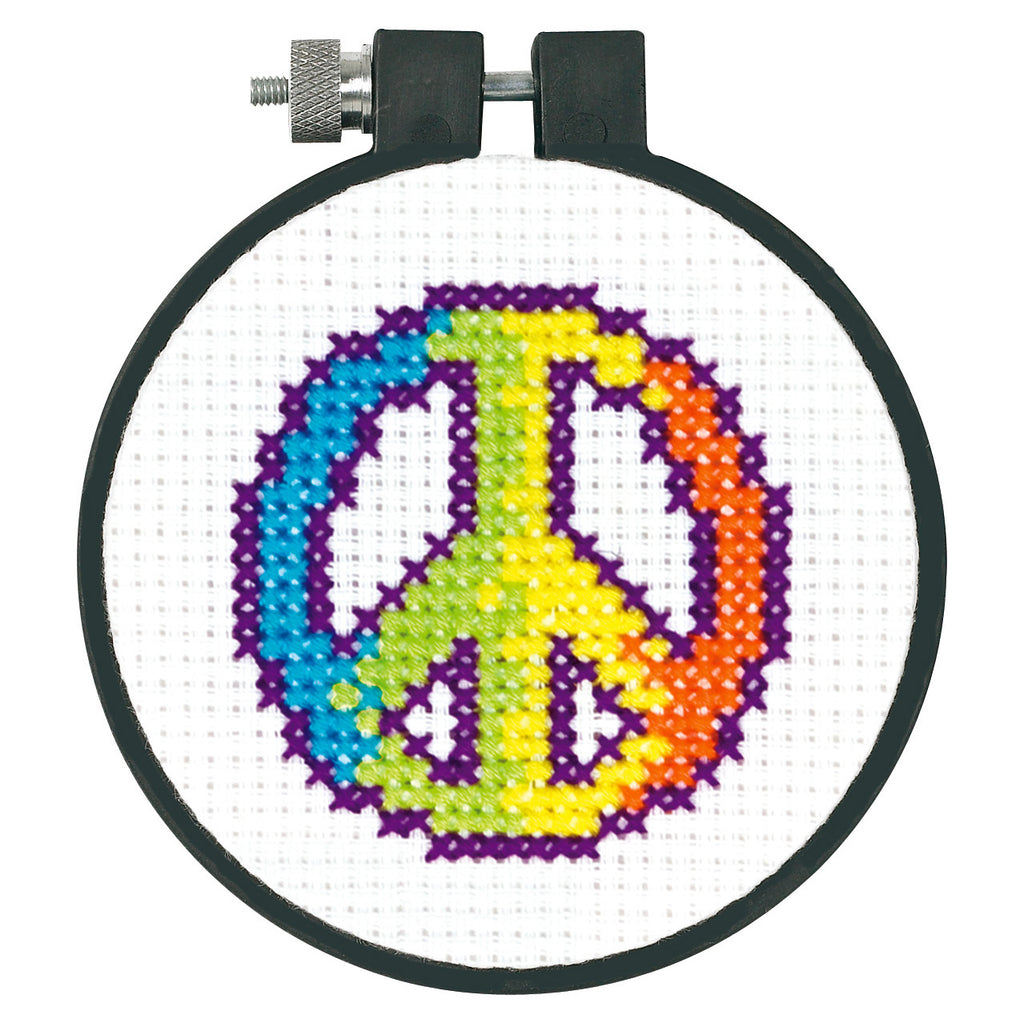 Learn-a-Craft: Counted Cross Stitch Kit: Rainbow Peace