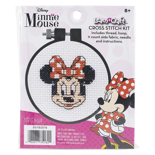 Learn-a-Craft: Counted Cross Stitch Kit: Minnie Mouse
