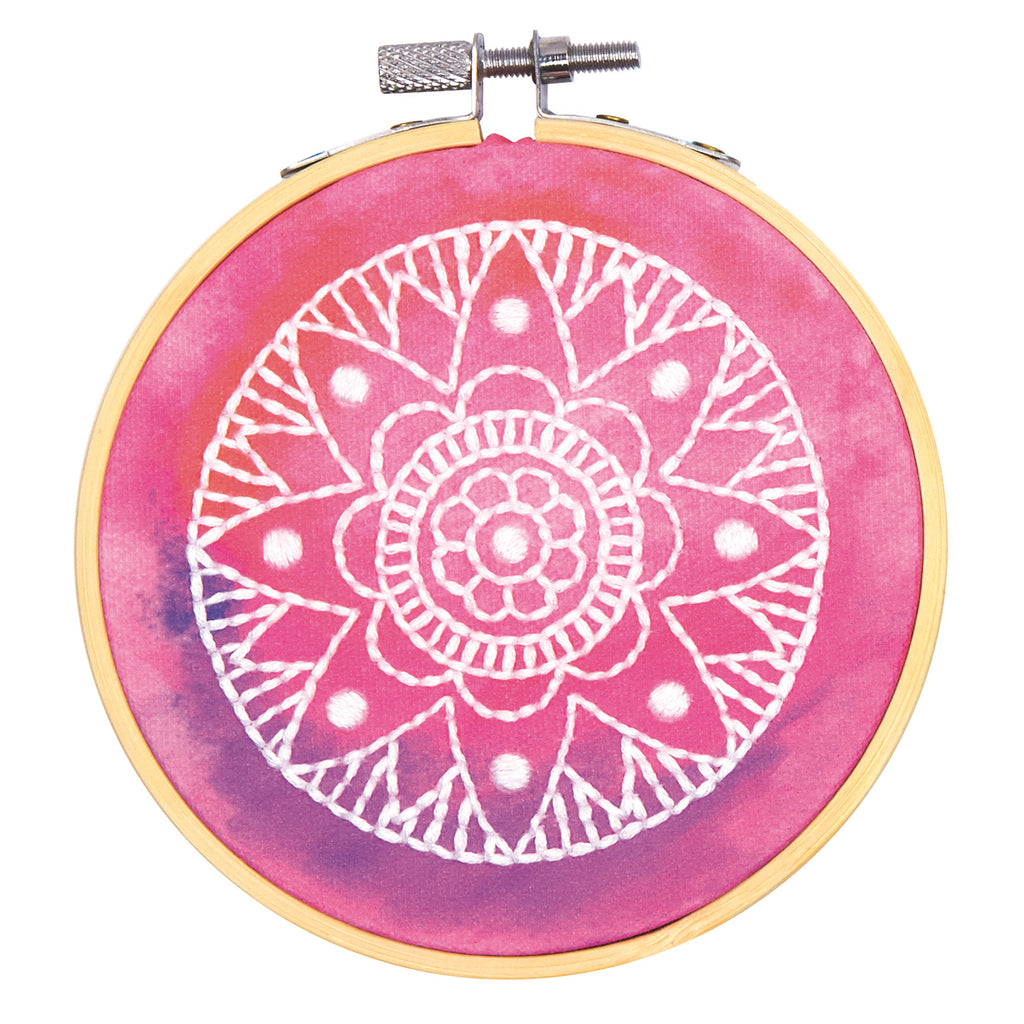 Embroidery Kit with Hoop: Crewel: Mandala