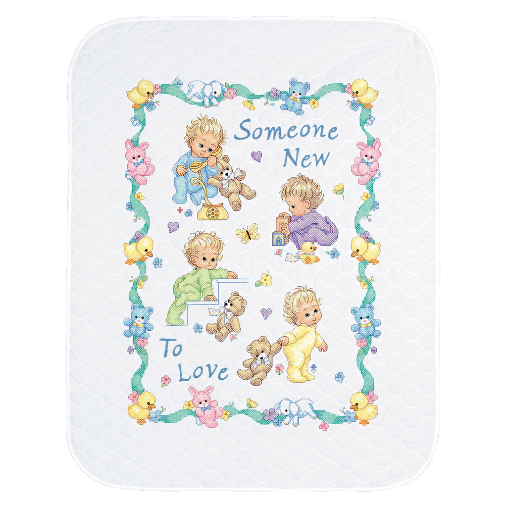 Stamped Cross Stitch Kit: Quilt: Someone New Baby