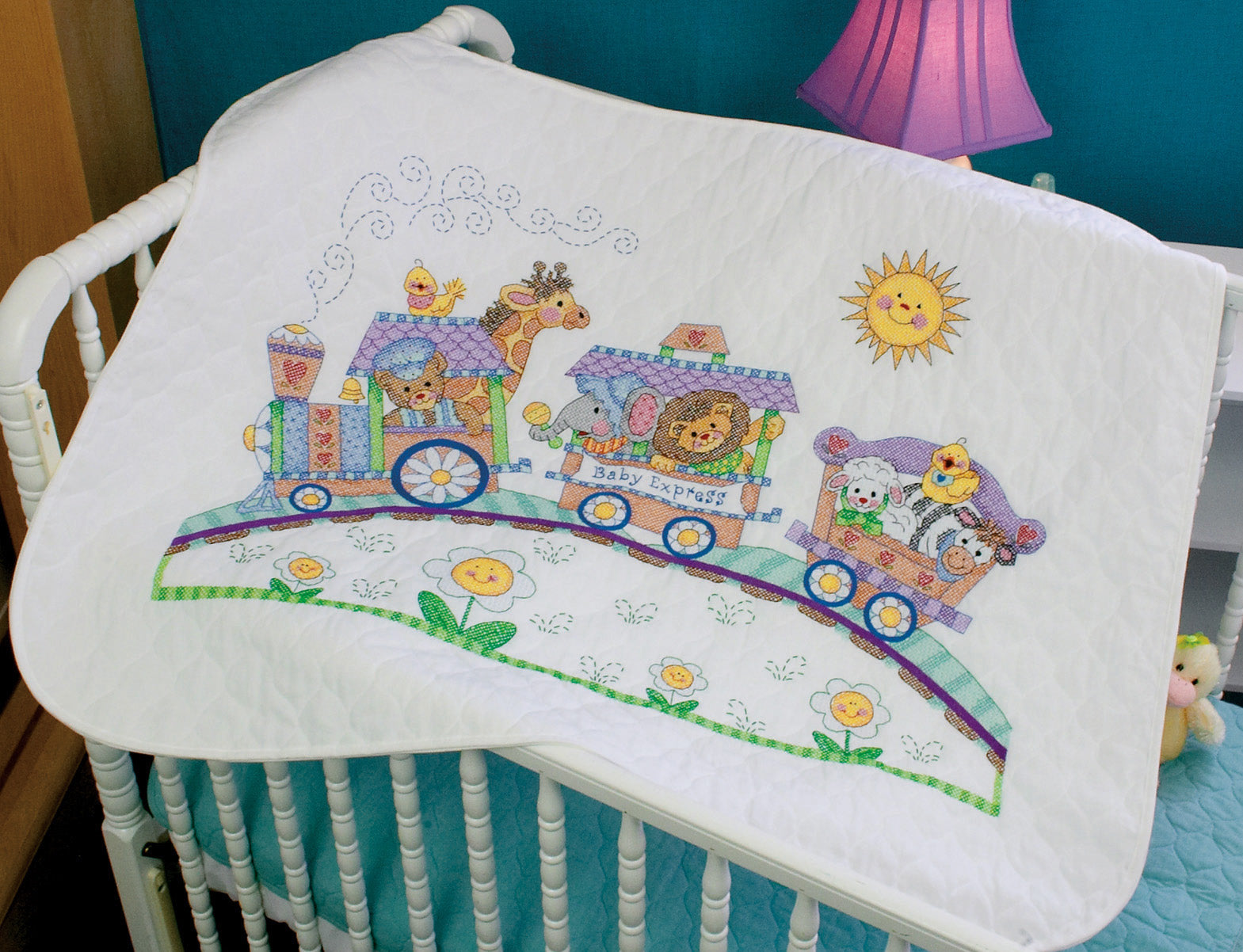 Stamped Cross Stitch Kit: Quilt: Baby Express