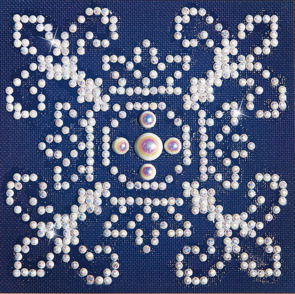 Diamond Painting Kit: White on Blue